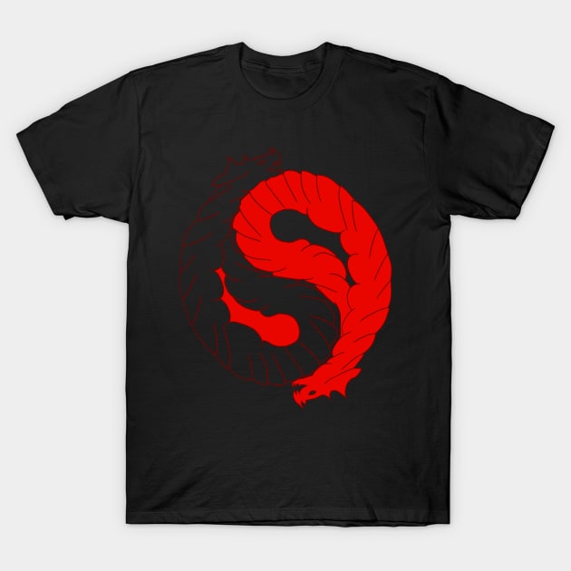 Yin-Yang Dragons T-Shirt by TheQueerPotato